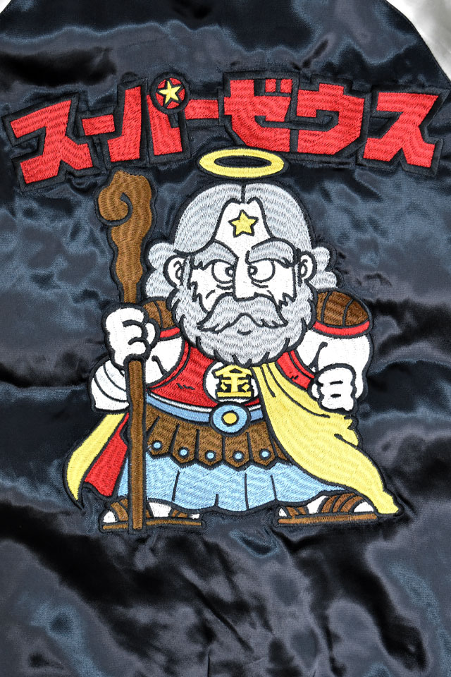 ビックリマン レーヨンリバーシブルスカジャン「スーパーゼウス