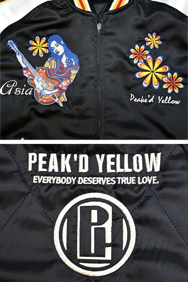 リバーシブルスカジャン Peak'd Yellow PYSK-1012 ピークドイエロー 和