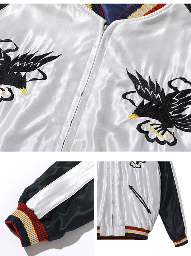 Early 1950s Style アセテートリバーシブルスカジャン EAGLE