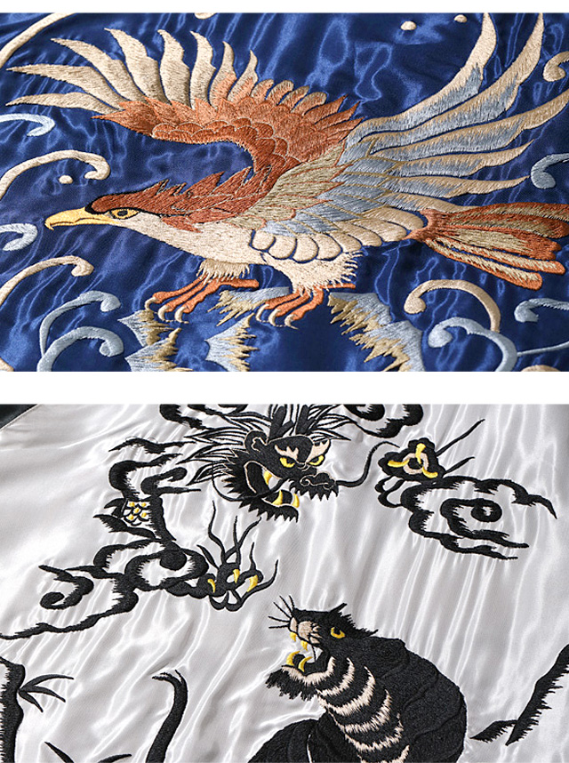 Early 1950s Style アセテートリバーシブルスカジャン EAGLE