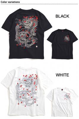 紅葉龍半袖Tシャツ クロップドヘッズ 和柄 和風 竜 刺繍 CROPPED HEADS