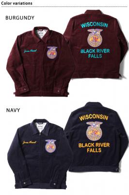 コーデュロイ刺繍ジャケット「FFA」 HOUSTON 51448 ヒューストン