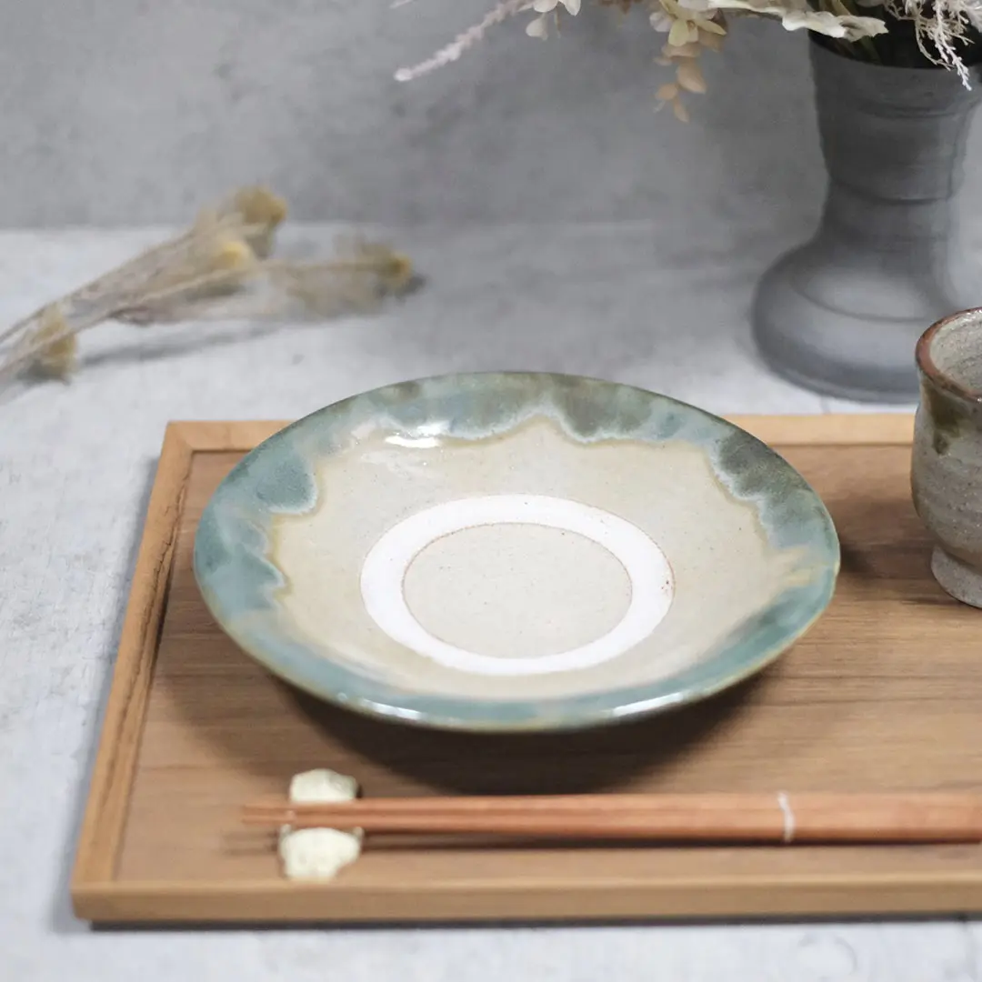 やちむん 沖縄 松田共司 7.5寸皿B 読谷村北窯 一点物 大皿 の通販