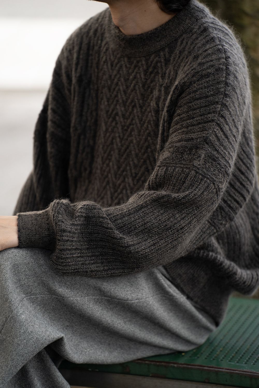 YASHIKI - 【ラスト1点】【25AW】Sekkei Mohair Knit(BROWN) | Salty