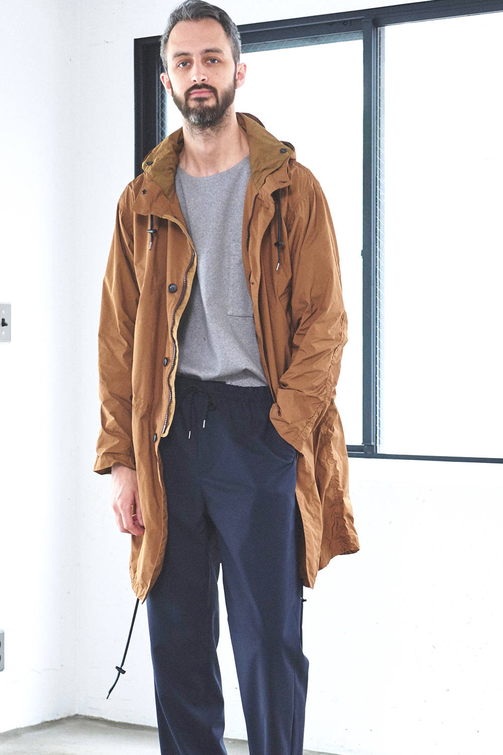 STILL BY HAND - 【ラスト1点】ポリエステル×ナイロン撥水フードコート