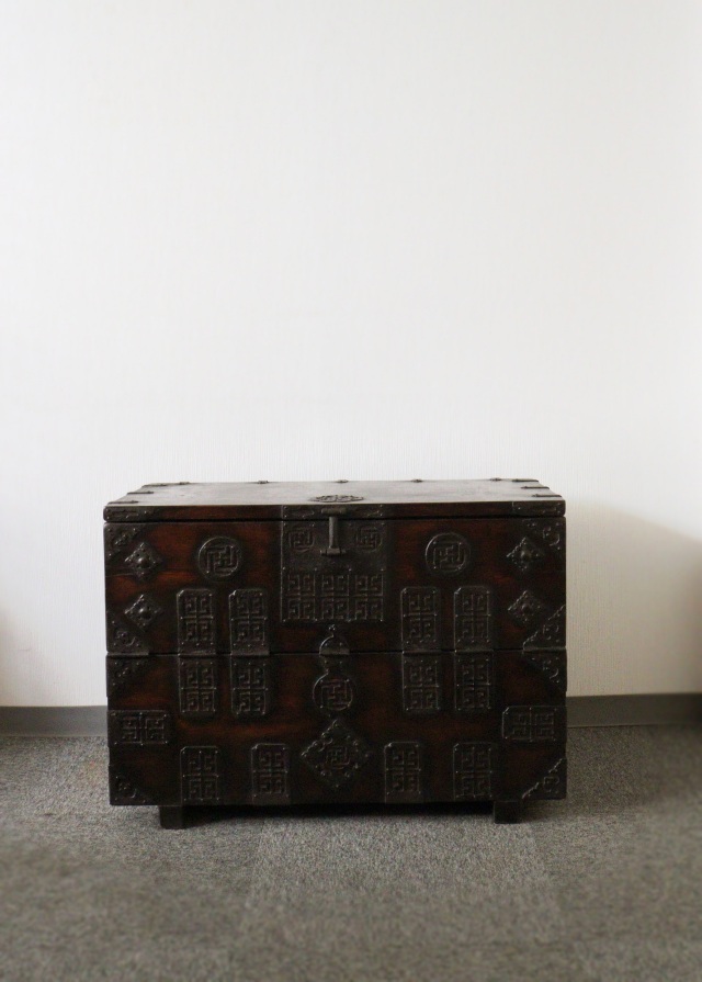 李朝箪笥 李朝バンダジ パンダジ韓国アンティーク家具 中サイズ 幅850