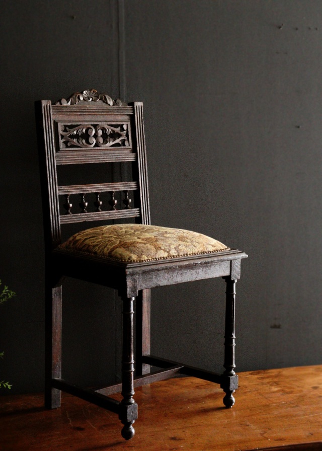 アンティークフランス製ゴブラン織りチェアー ミニチェアー Antique