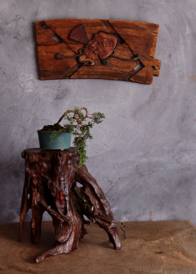 古木花台 珪化木 花台 根瘤 古玩 古材 盆栽台 飾り台 Antique Sam's