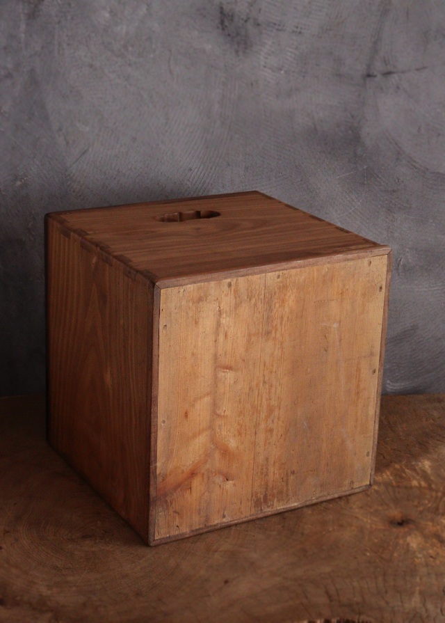 箱火鉢 285mm角 手あぶり 民具 木製火鉢 卓上火鉢 古家具 風炉 民藝 角