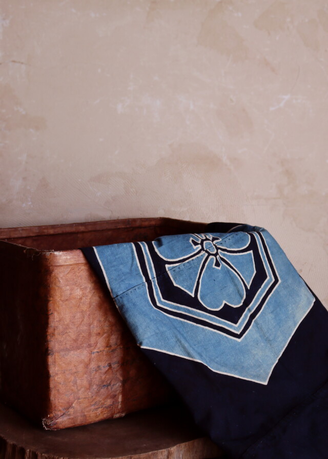 古布 藍染 古裂 藍染アンティーク 油箪 油単 大風呂敷 Antique Sam's