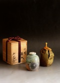 新歓嗣作 伊賀茶入 茶道具 茶器 Antique Sam's Collection