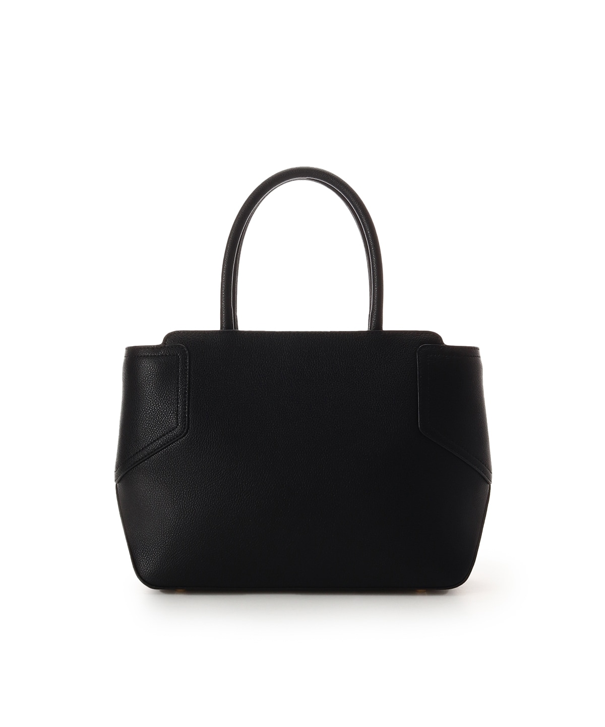 リボンモチーフ スプリットレザーハンドバッグ(FREE ブラック