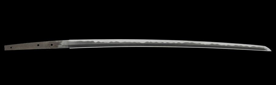 日本刀残欠クラフトナイフNo.64 最上大業物 長曽祢虎徹興里 茶黒拵