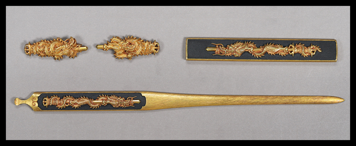 三所物：倶利伽羅龍図 Mitokoromono:Kurikara Ryu Zu