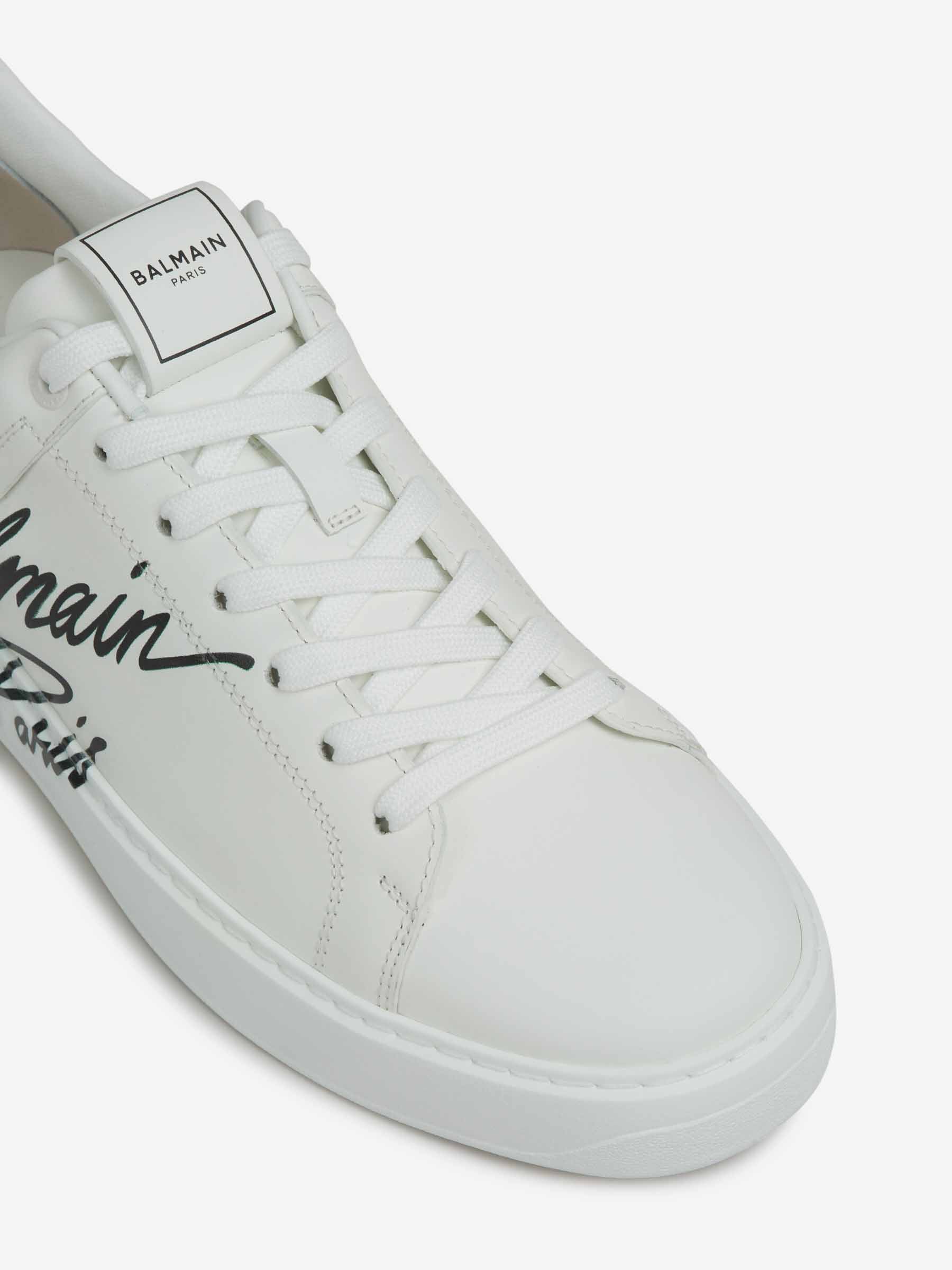 Balmain – Balmain B-Court Leather Sneakers in Barcelona or Shop