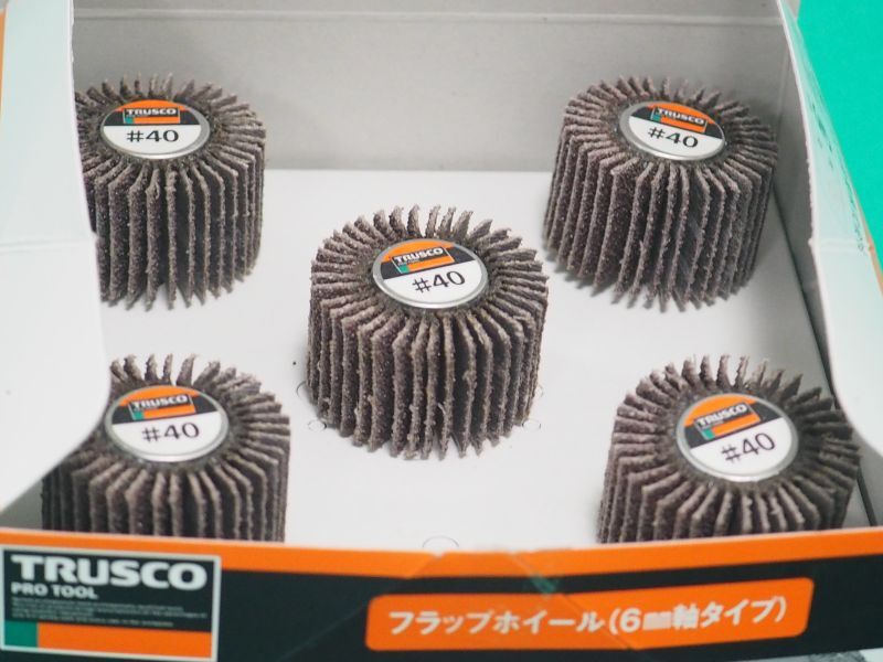 TRUSCO フラップホイール 外径40X幅15X軸径6 (5個入) #40 UF4015(40