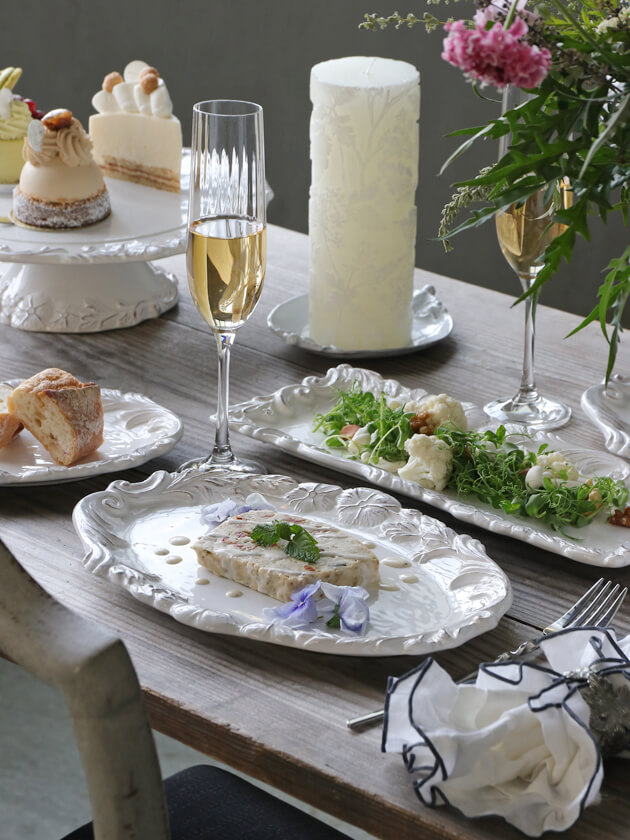 ELIOS MYFLOWER エリオス マイフラワー オーバルプレートMホワイト