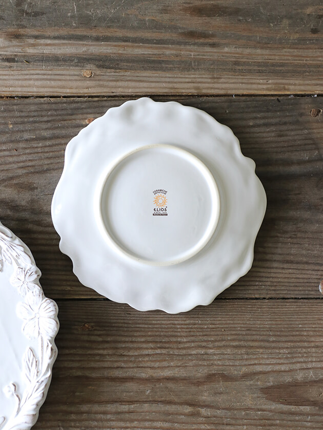ELIOS MYFLOWER エリオス マイフラワー サラダプレートホワイト W23cm