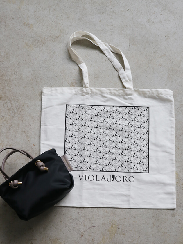 VIOLAd'OROバッグBIANCAブラックxトープXS ヴィオラ ドーロ