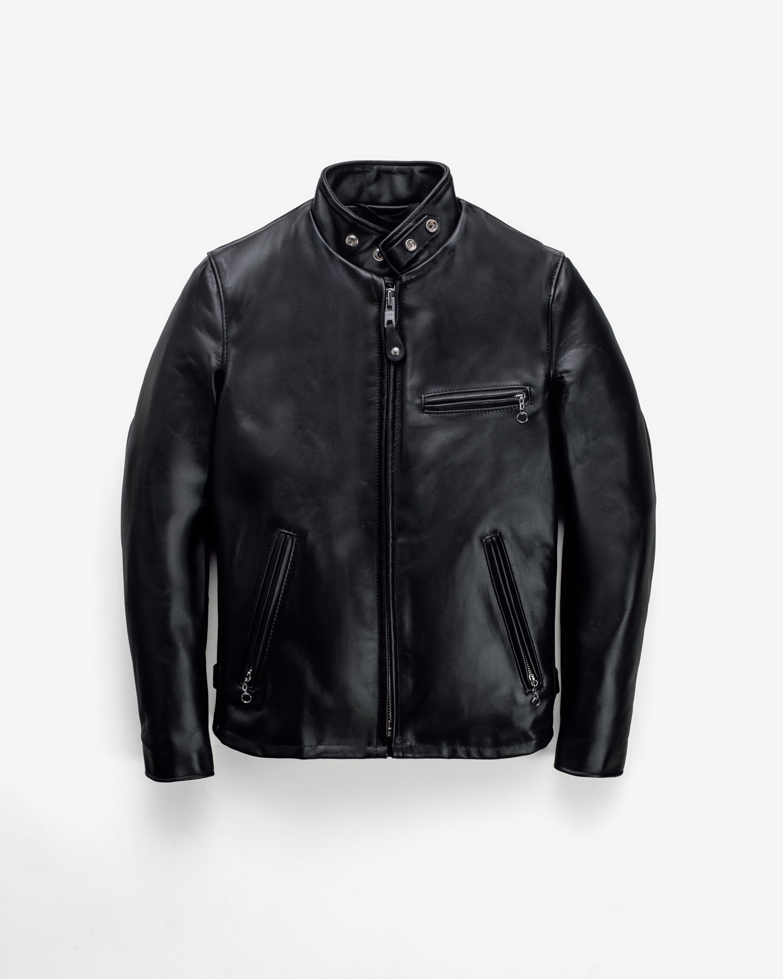530 | Waxed Natural Pebbled Cowhide Cafe Racer Jacket – Schott N.Y.C.