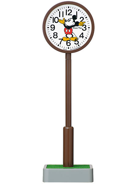 公園などでおなじみのポール型クロックが卓上サイズの置き時計に