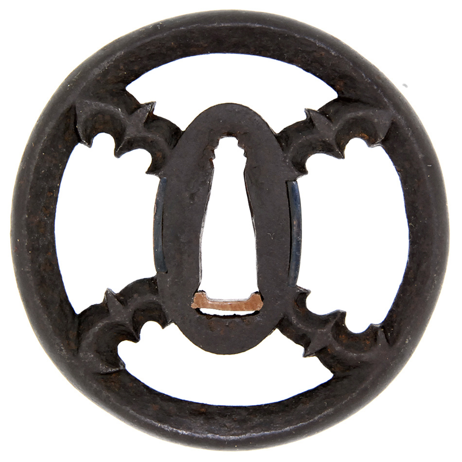 鍔 無銘 赤坂 四方雁金透鍔(TU-300115)｜刀・日本刀の販売なら日本刀