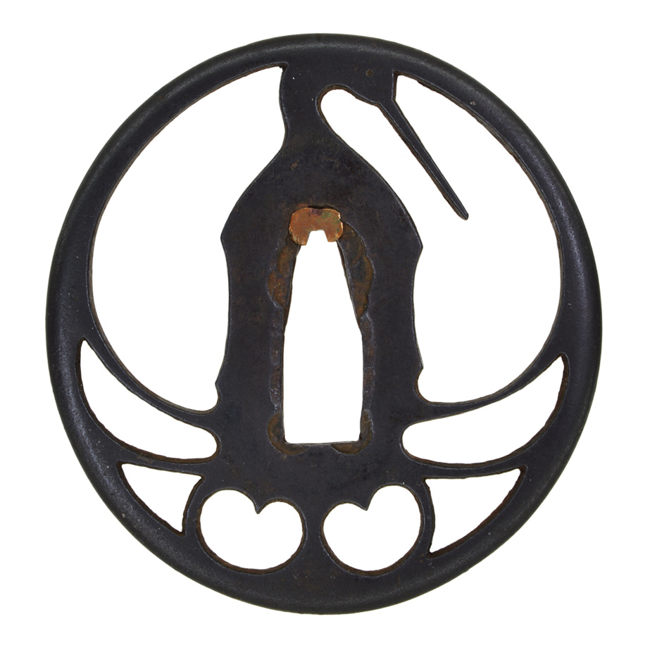 鍔 赤坂 鶴丸透鍔(TU-280515)｜刀・日本刀の販売なら日本刀専門店の