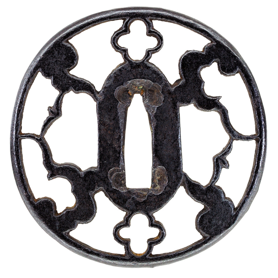 鍔 無銘 金山 雲花雁透鍔(TU-011115)｜刀・日本刀の販売なら日本刀専門