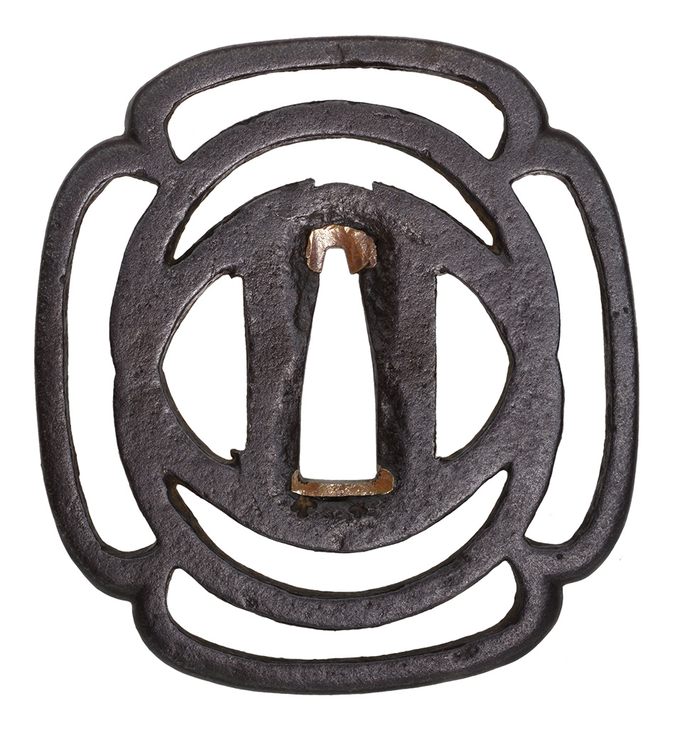 鍔 無銘 尾張 木瓜輪違透鍔(TU-020519)｜刀・日本刀の販売なら日本刀