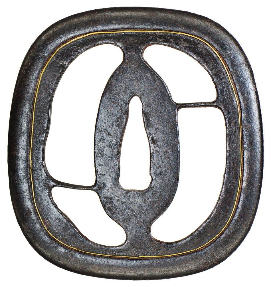 鍔 銘 八代 甚吾 影蝶透鍔 (TU-021220)｜刀・日本刀の販売なら日本刀