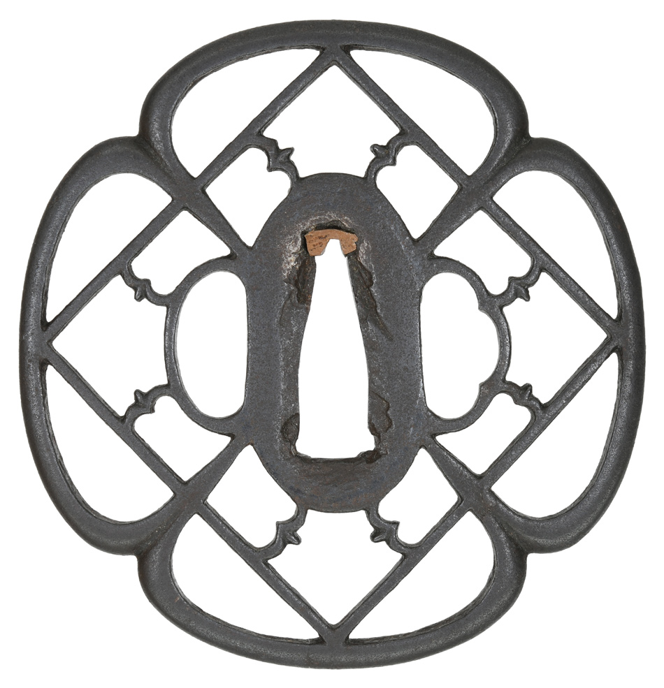 鍔 無銘 正阿弥 雁金菱透鍔 (TU-081121)｜刀・日本刀の販売なら日本刀