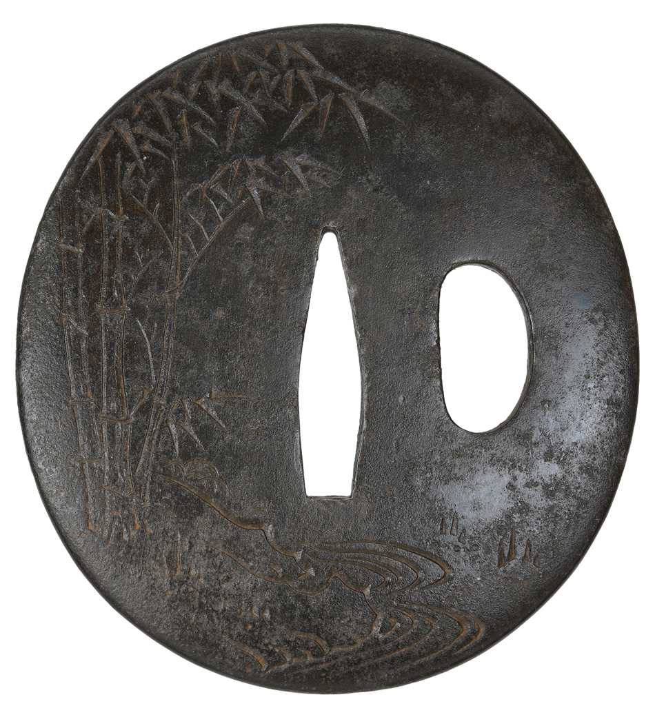 鍔 銘 弘義（花押） 竹虎図鍔 (TU-051121)｜刀・日本刀の販売なら日本