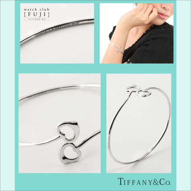 TIFFANY&Co[ティファニー] ダブル オープン ハート バングル 並行輸入