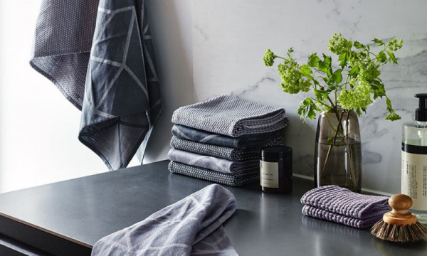 ティータオル アルネ ヤコブセン 50×80cm / ネイビーGeorg Jensen