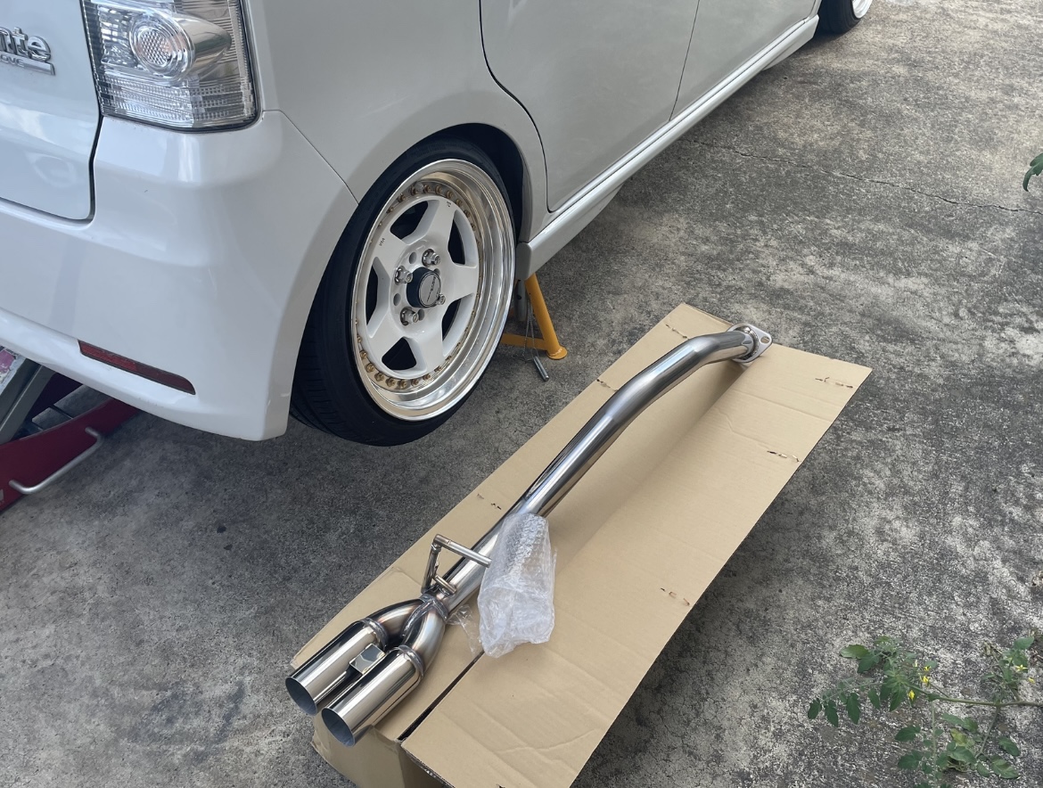 ムーヴやタント（L175・L375）】マフラー交換。リアピースのみ | Freedom