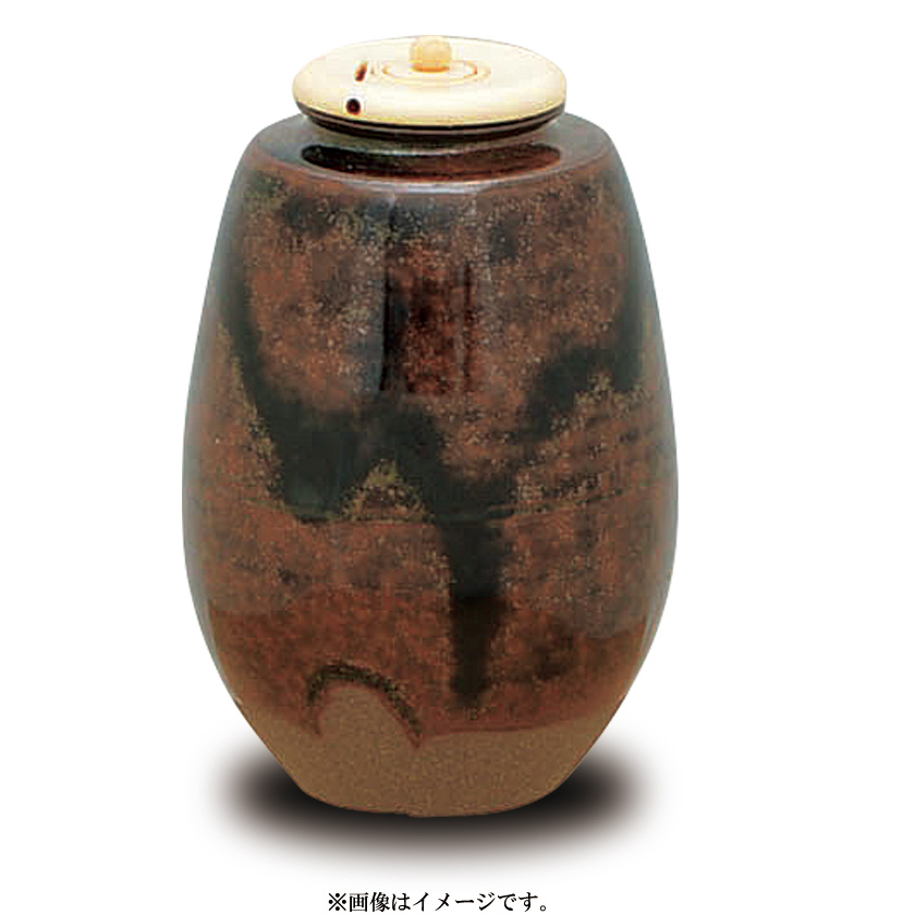 茶道具 茶入（ちゃいれ） 茶入 大名物 古瀬戸 生駒肩衝写 仕覆：鶏頭切