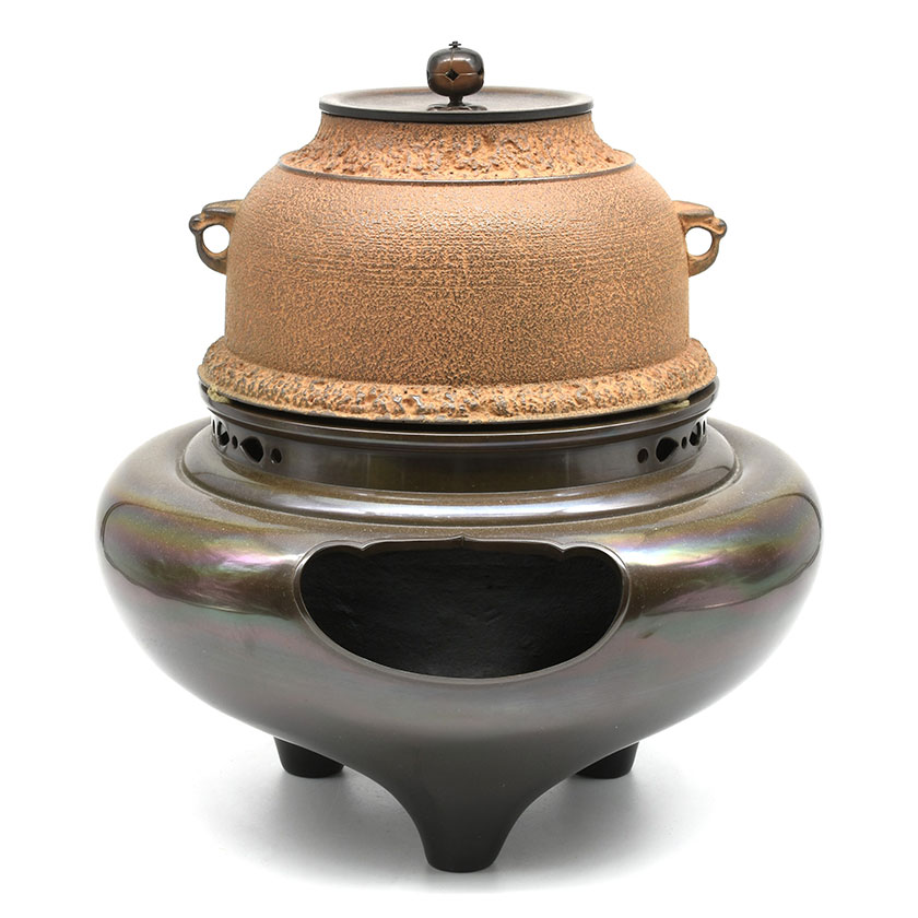 茶道具 風炉（ふろ） 真形釜添 唐銅朝鮮風炉 大國 藤兵衛 | 千年の香り