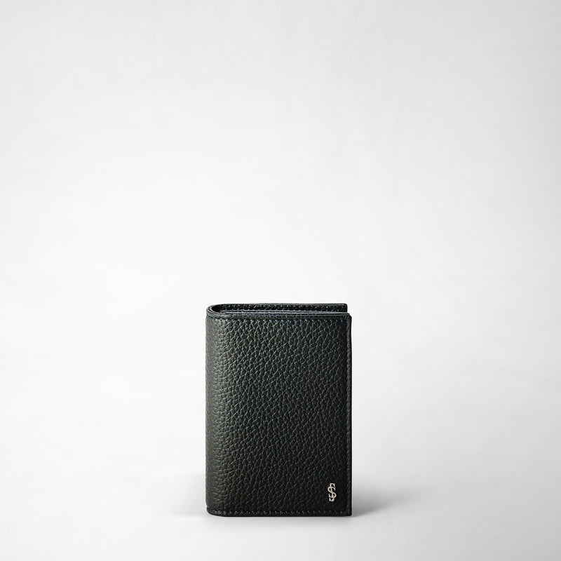 レザー名刺入れ ネイビーブルー メンズ