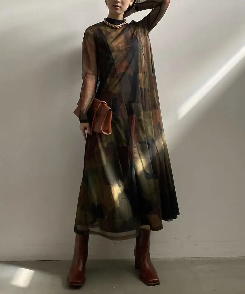 Sサイズ】UND GYPSUM ART DRESS Ameri VINTAGE（アメリヴィンテージ