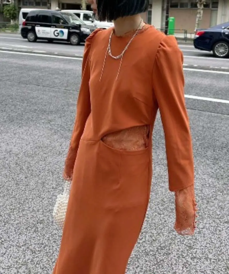 Sサイズ】HOLE SPANGLE LACE DRESS Ameri VINTAGE（アメリヴィンテージ