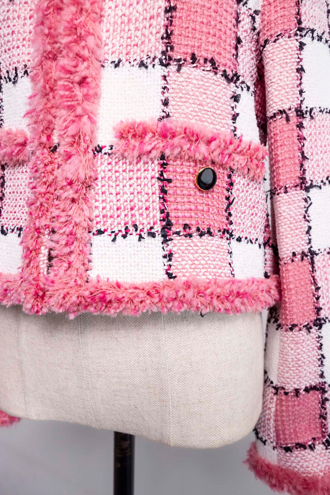 gingham tweed jacket – shéller / シェリエ