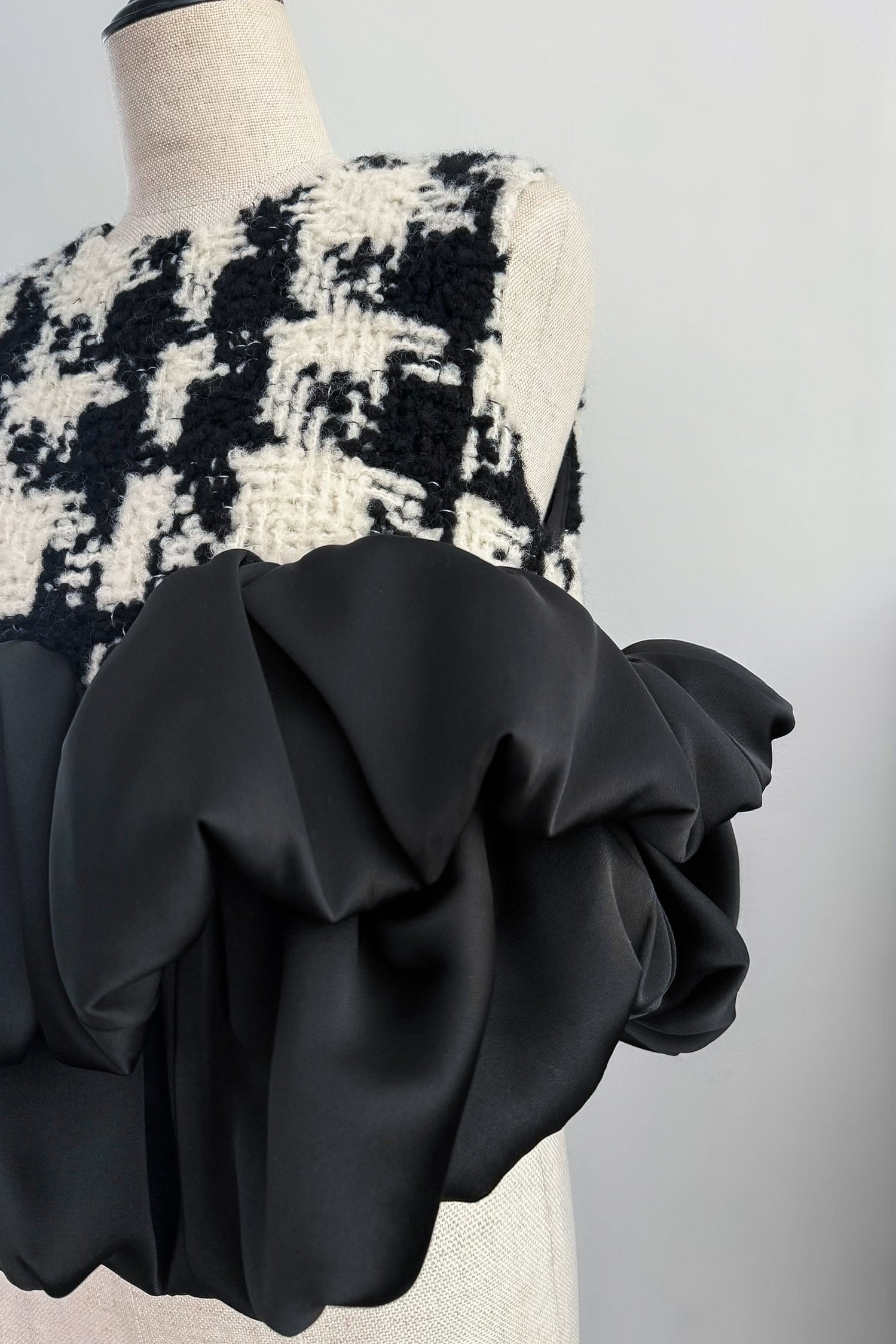 gingham tweed bloom tops – shéller / シェリエ