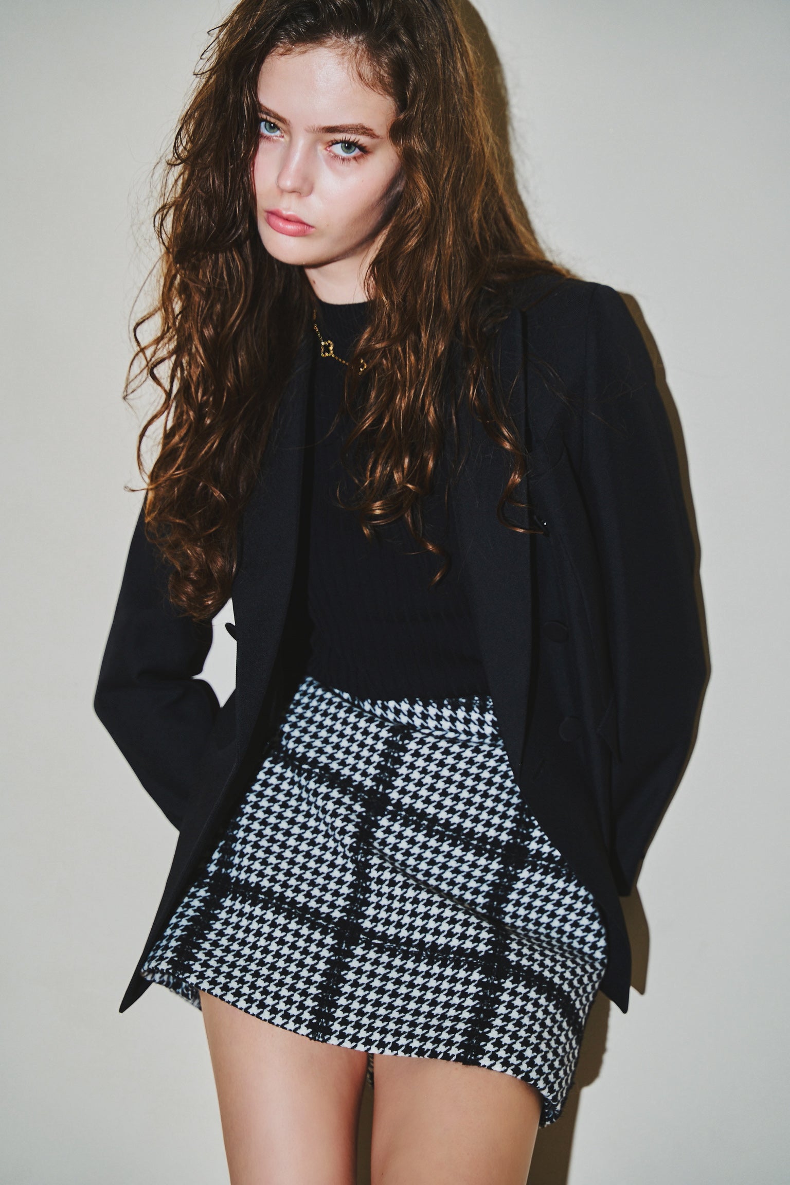 big check tweed culottes – shéller / シェリエ