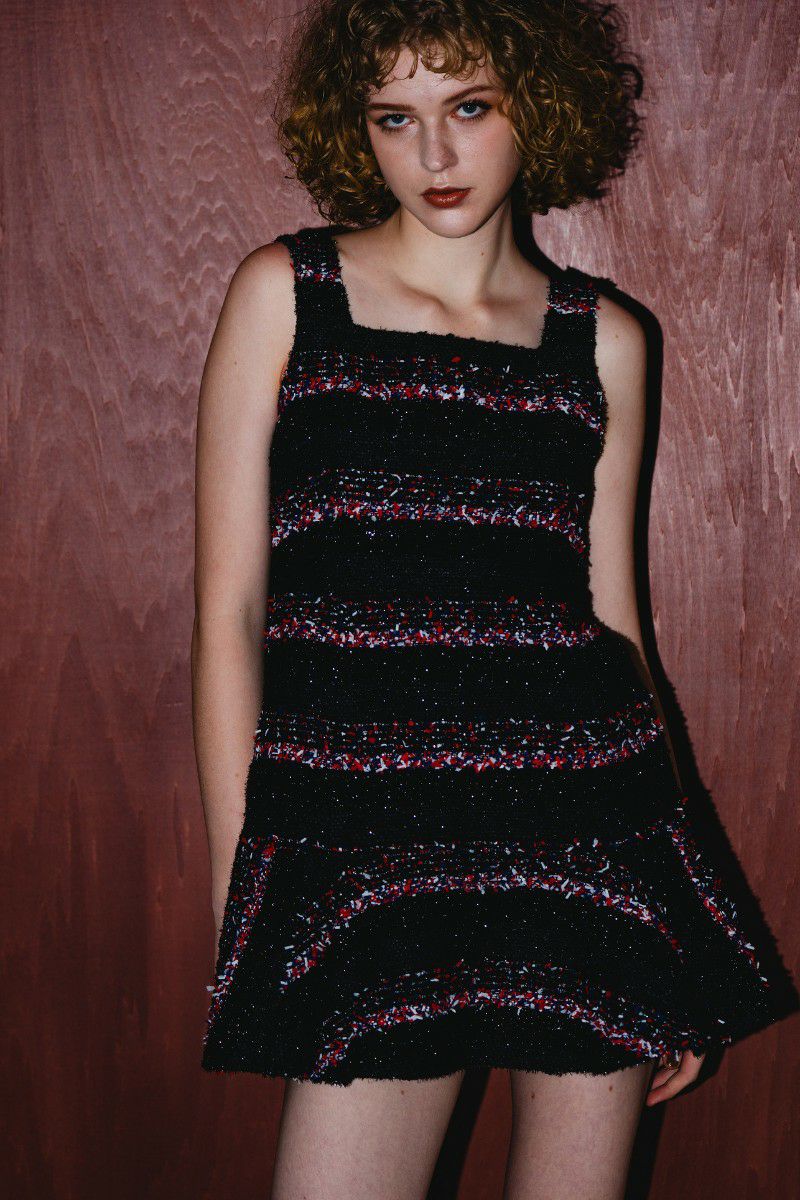 Marine tweed dress – shéller / シェリエ