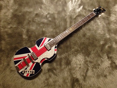 エレキベース】ユニオンジャック柄バイオリンベース、最終入荷です