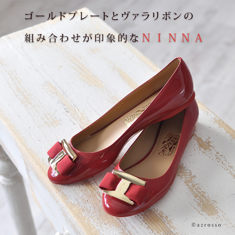 NINNA エナメル フラットパンプス レディース|フェラガモ Ferragamo