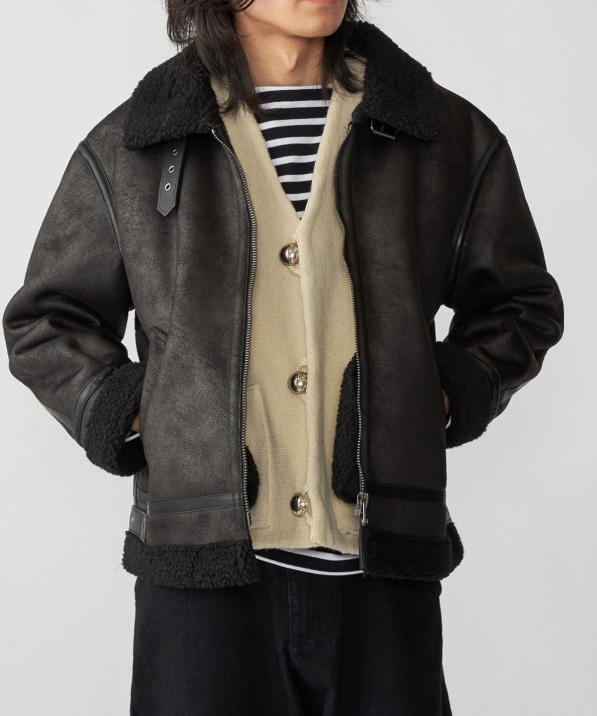 BENCH MARKING SHIRTS: フェイク ムートン B3 ブルゾン｜ SHIPS 公式サイト