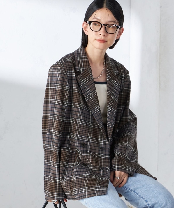 手洗い可能〉ウール混 チェック ダブルボタン ジャケット｜ SHIPS 公式