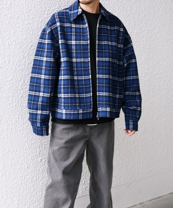 SHIPS any: リバー メルトン オーバーサイズ ジップ ブルゾン