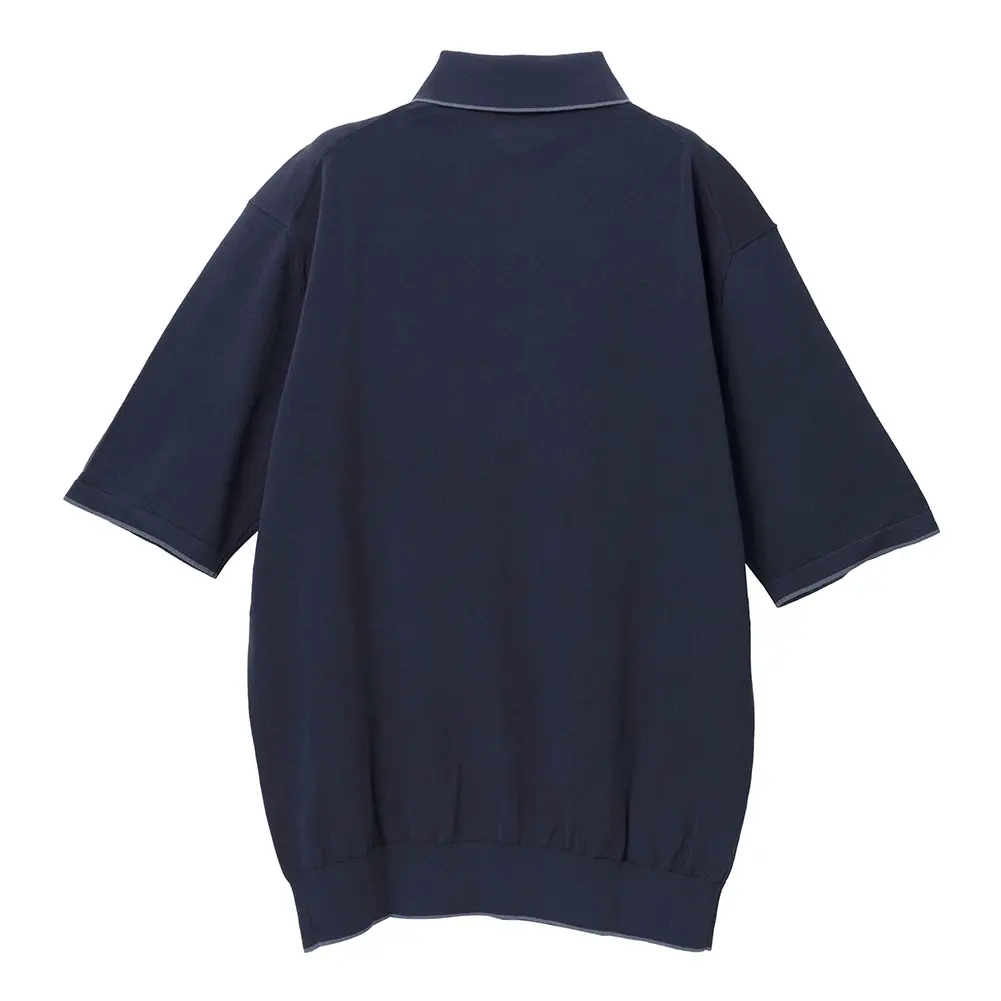 ニットシャツ CHOYA URBAN STYLE ニット 鹿の子ニット 半袖 ポロシャツ